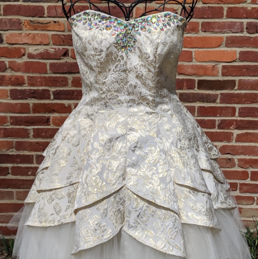 Womens gold formal dress, 2 sizes available